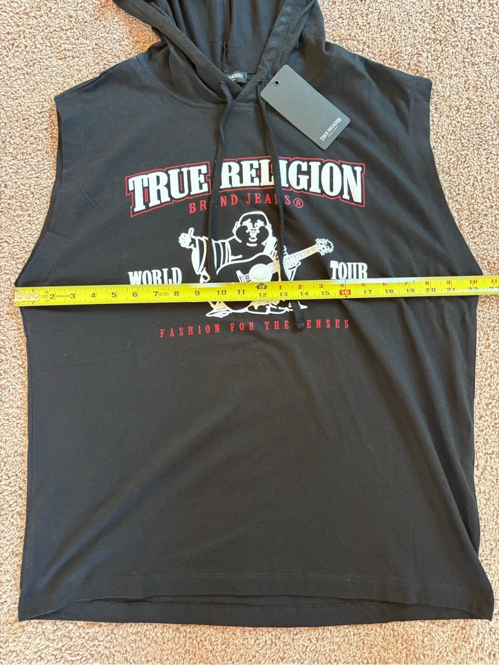 True Religion sleeveless hoodie tank